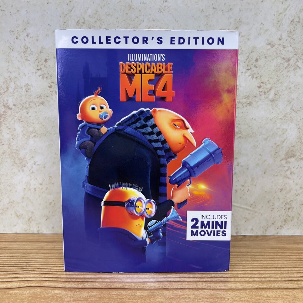 Despicable Me 4 - Collector's Edition DVD with Slipcover + 2 Mini Movies - NEW!
